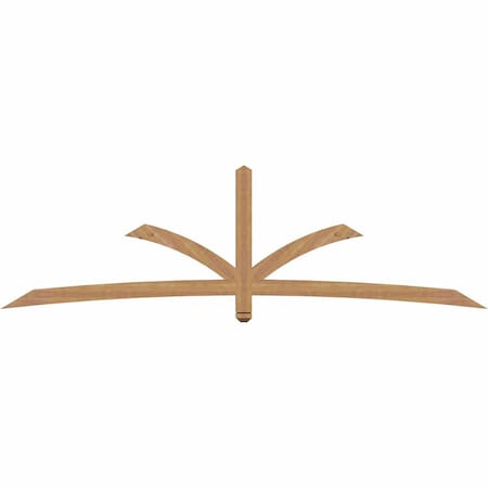 Ekena Millwork Davenport Timber Gable Bracket, Western Red Cedar, 108"W x 31 1/2"H x 3 1/2"D x 3 1/2"F, 7/12 Pitch GBW108X31X0404DAV00SWR
